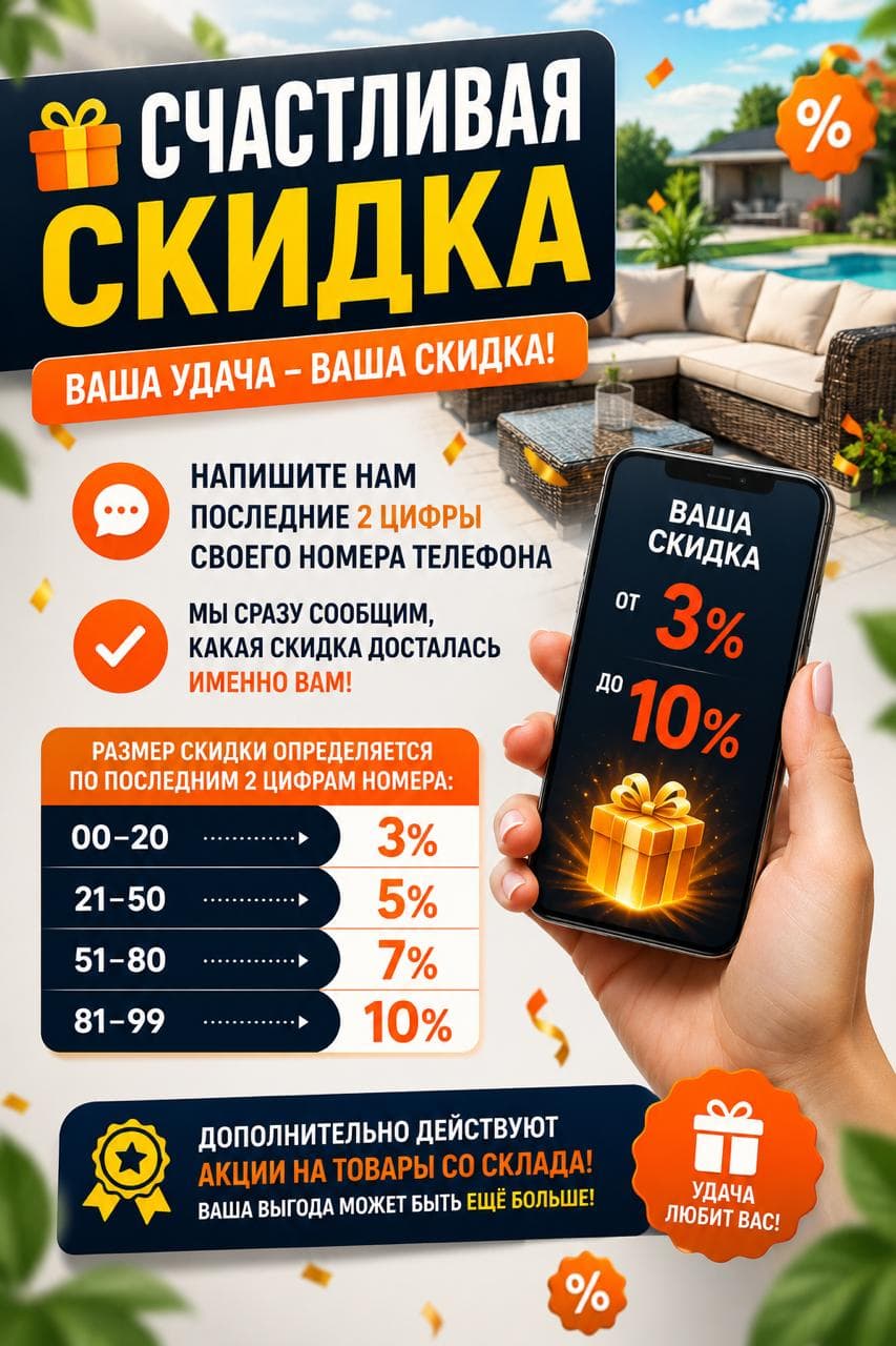 Кому-то повезёт получить максимальную скидку — проверьте свою удачу!